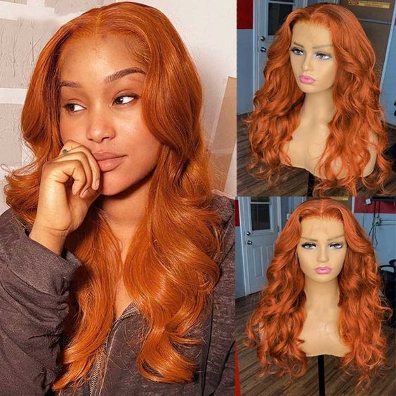 Glueless Wig Ginger Wig 13x4 Transparent Transparent Lace Front Wigs Body Wave Wig