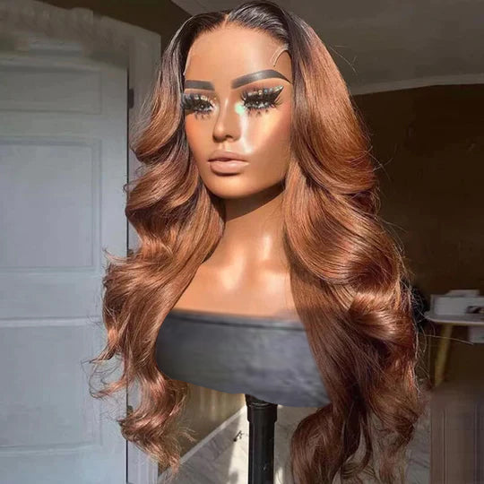 #1B/5 Ombre Body Wave 360 Transparent Lace Human Hair For Woman