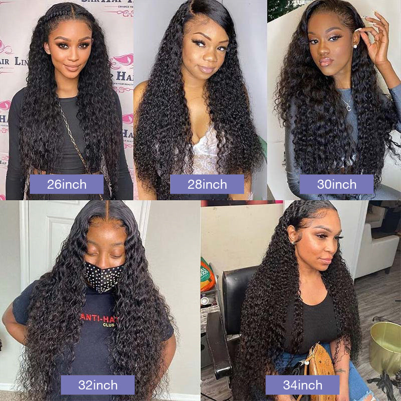 Natural Color Curly Wig 13x4/13x6 Transparent Pre Cut Lace Wigs 180% Density