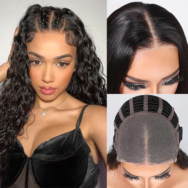FABA Glueless Transparent Lace Wig Natural Black Curly Wear&Go Wig Beginner-Friendly