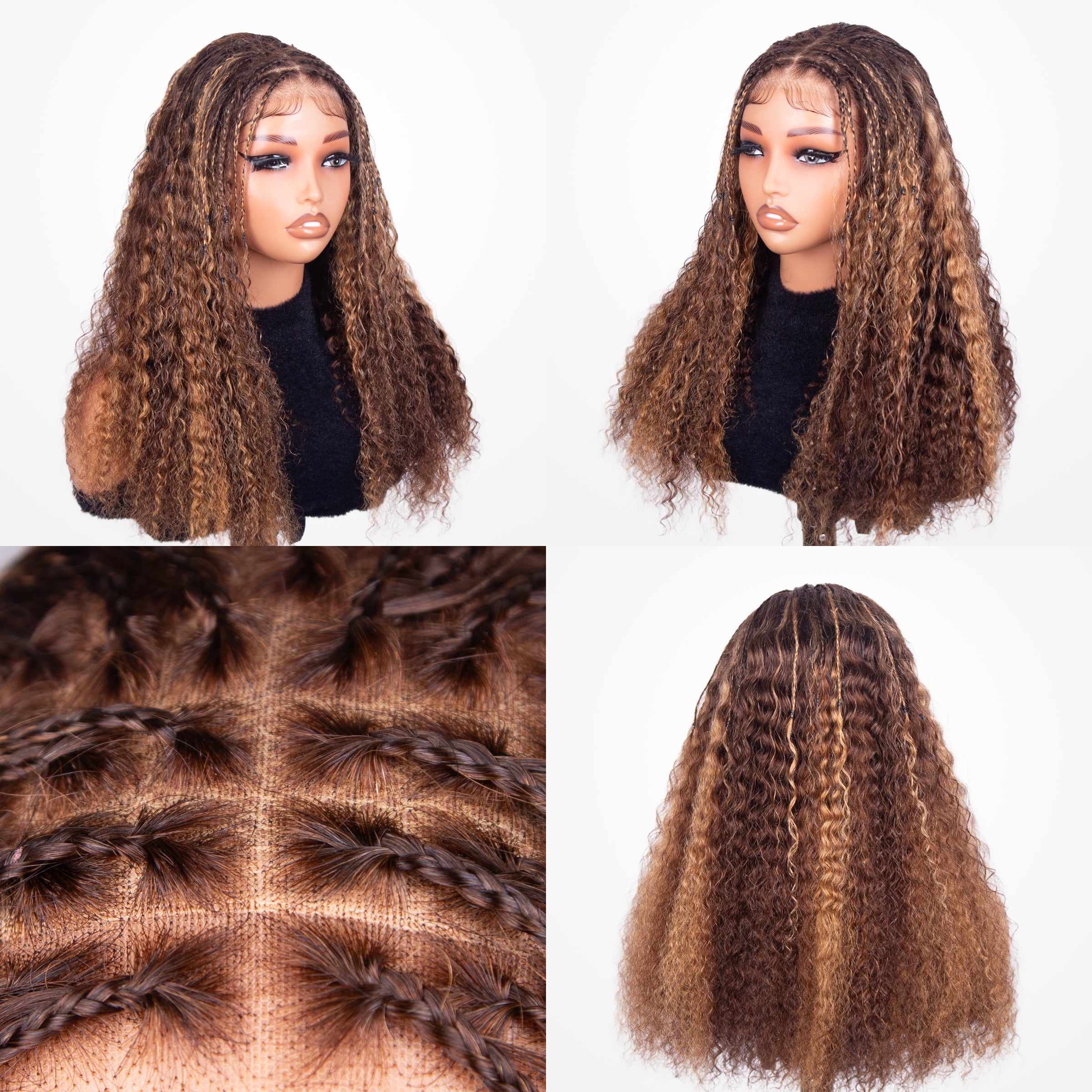 FABA Summer Highlight Boho Braid HD Lace Wig 9x6 Bleached Knots Glueless & Pre-Styled Breathable