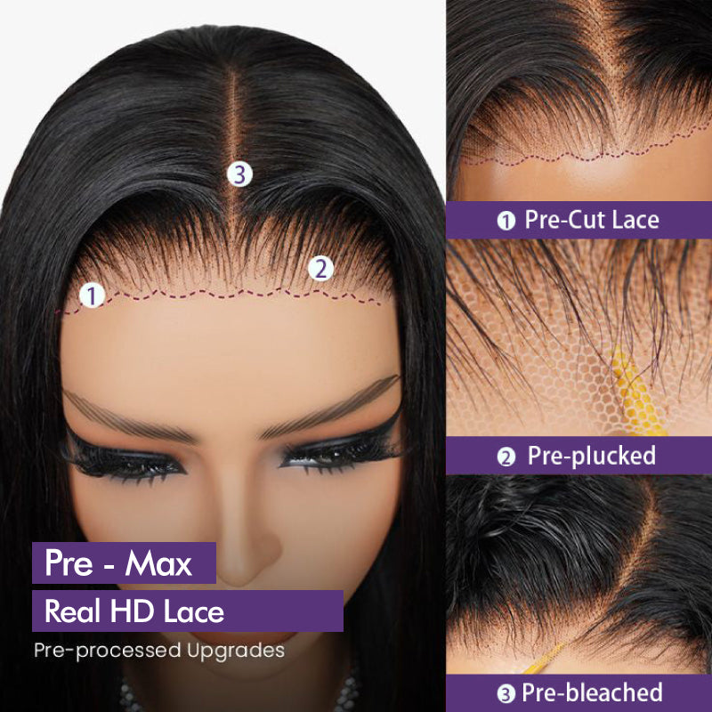 FABA Pre-Style Part Max 9x6 Pre-Bleached Bye Bye Knots Glueless Wig Curly Wigs Natural Hairline Wig