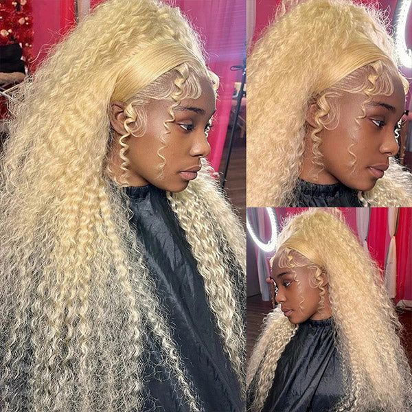#613 Wig Curly Wig 180% Density Human Hair Wig 13x4/13x6 Closure Lace Front Wig