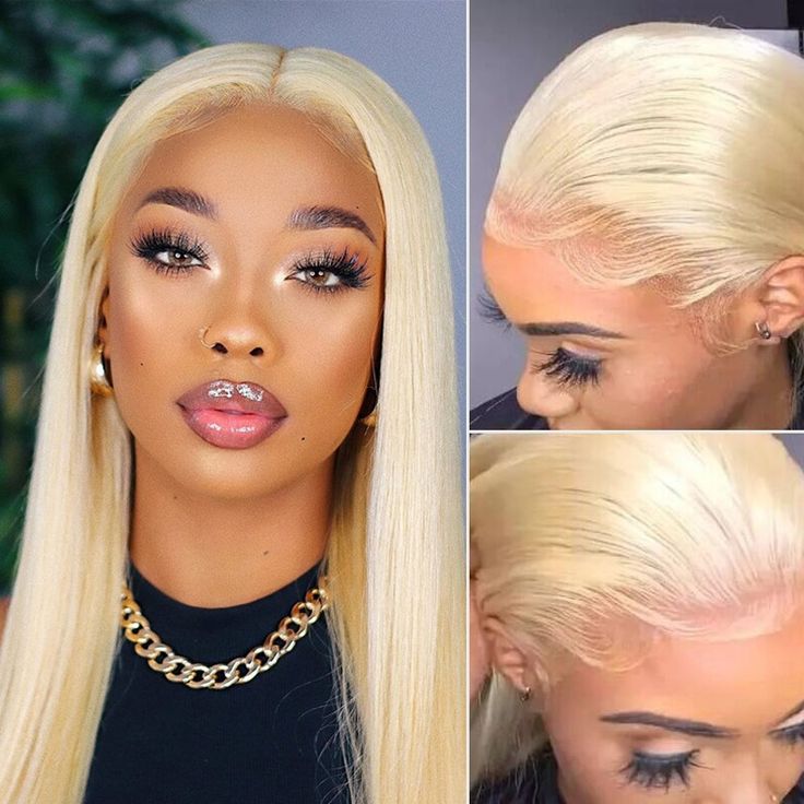 Pre-Cut Lace Wear Go Glueless Wig 613 Blonde Pure Color Straight Breathable