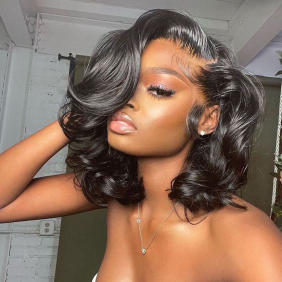 Short Glueless Body Wave Bob Wig 9x6 HD Lace/13x4 Lace Front Human Hair With Breathable Cap