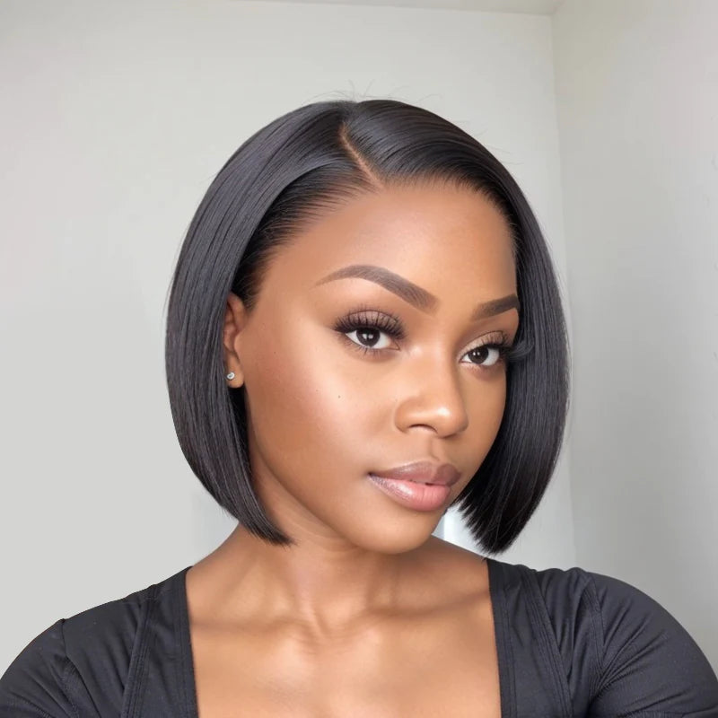 Bob Straight 9x6 HD Lace/13x4/13x6 Transparent Lace Front Wigs With Side Part Perfect For Any Face Shapes