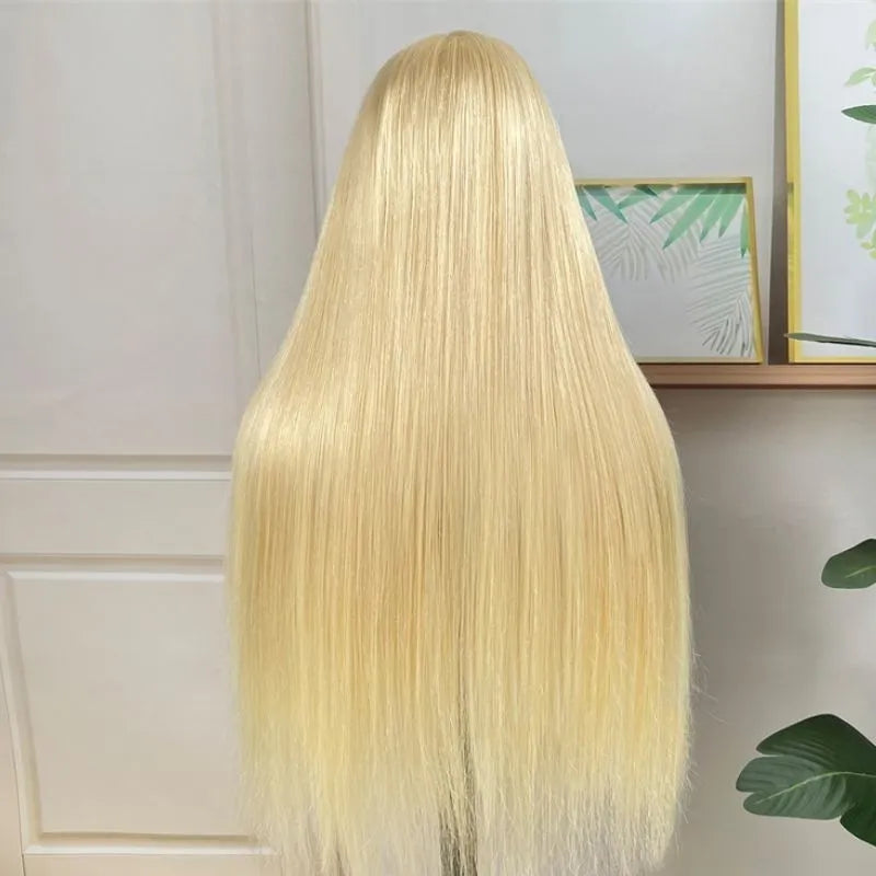 #613 Blonde Wig Color Straight Wig 150% Density Human Hair Wig 13*4/13*6 Lace Front Wig