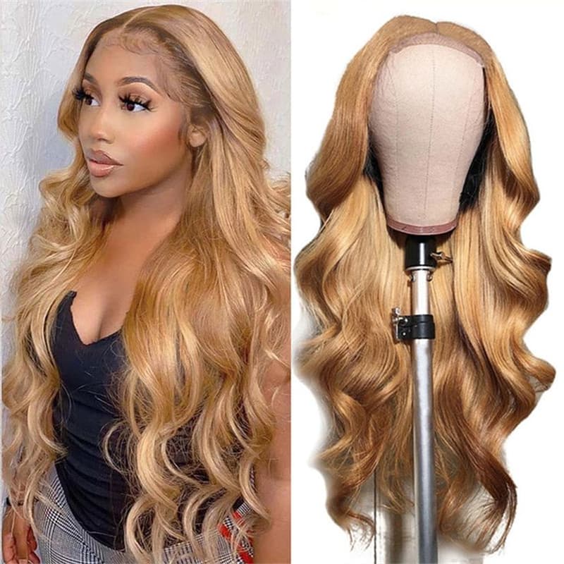 FABA Honey Blonde Color Body Wave Wig 360 Transparent Lace Front Wigs 150% / 180% Density Wig