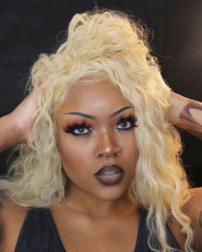 #613 Blonde Wig Curly Short Bob Wig 180% Density  13x4/13x6 Closure Lace Front Wig