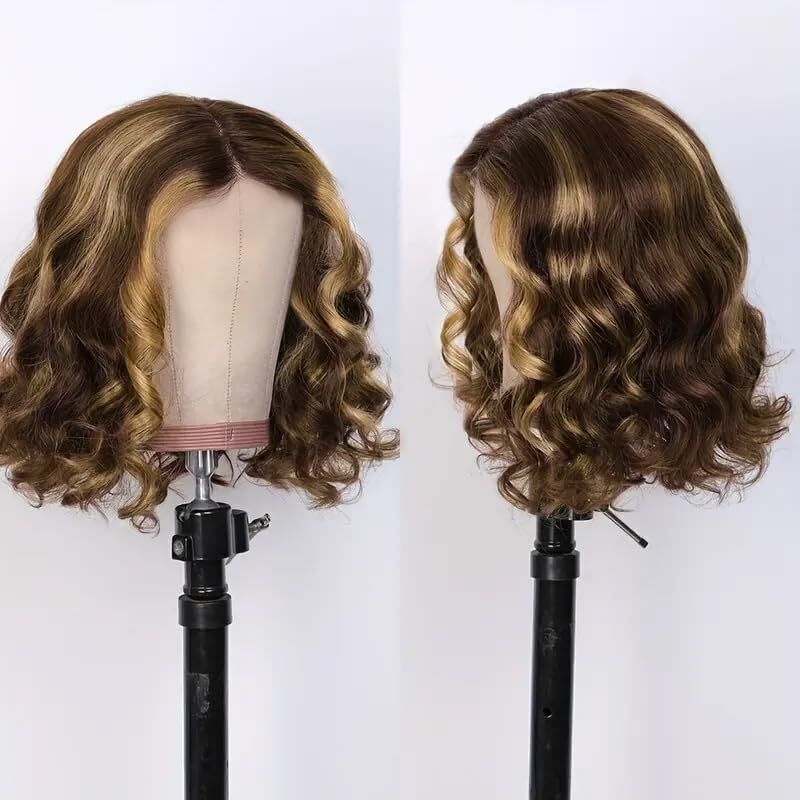 Short Glueless Body Wave Bob Wig 9x6 HD Lace/13x4 Lace Front Human Hair With Breathable Cap