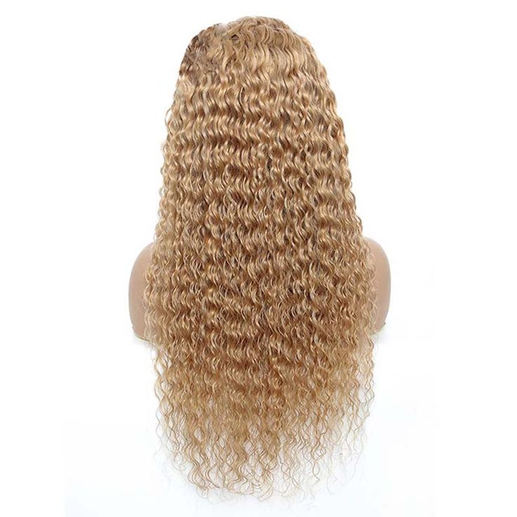 Pre-Cut Lace Wear Go Glueless Wig Honey Blonde Pure Color Curly Breathable