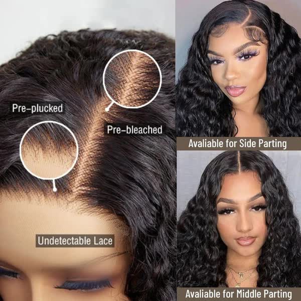 FABA Glueless Transparent Lace Wig Natural Black Curly Wear&Go Wig Beginner-Friendly