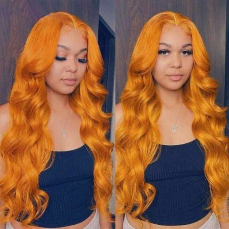 Glueless Wig Ginger Wig 13x4 Transparent Transparent Lace Front Wigs Body Wave Wig