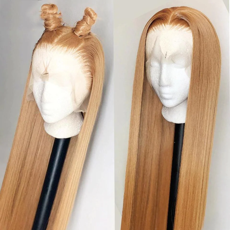 Honey Blonde Color With Straight Hair 13x4/13x6 HD Lace Closure Lace Wig 180% Density Huamn Hair