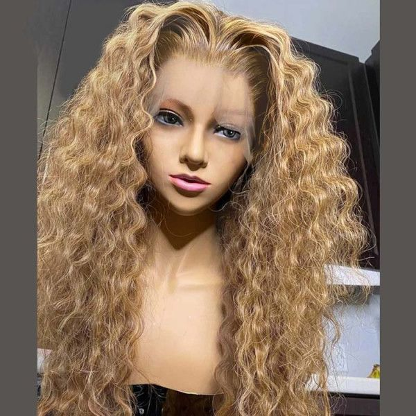 Honey Blonde Color 180% Density Wig Deep Wave Hair 13x4/13x6 HD Lace Front Human Hair Wigs With Baby Hair