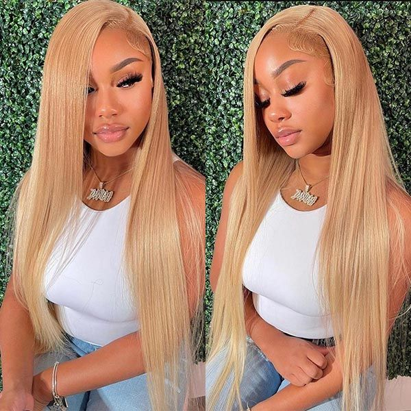 Honey Blonde Color With Straight Hair 13x4/13x6 HD Lace Closure Lace Wig 180% Density Huamn Hair
