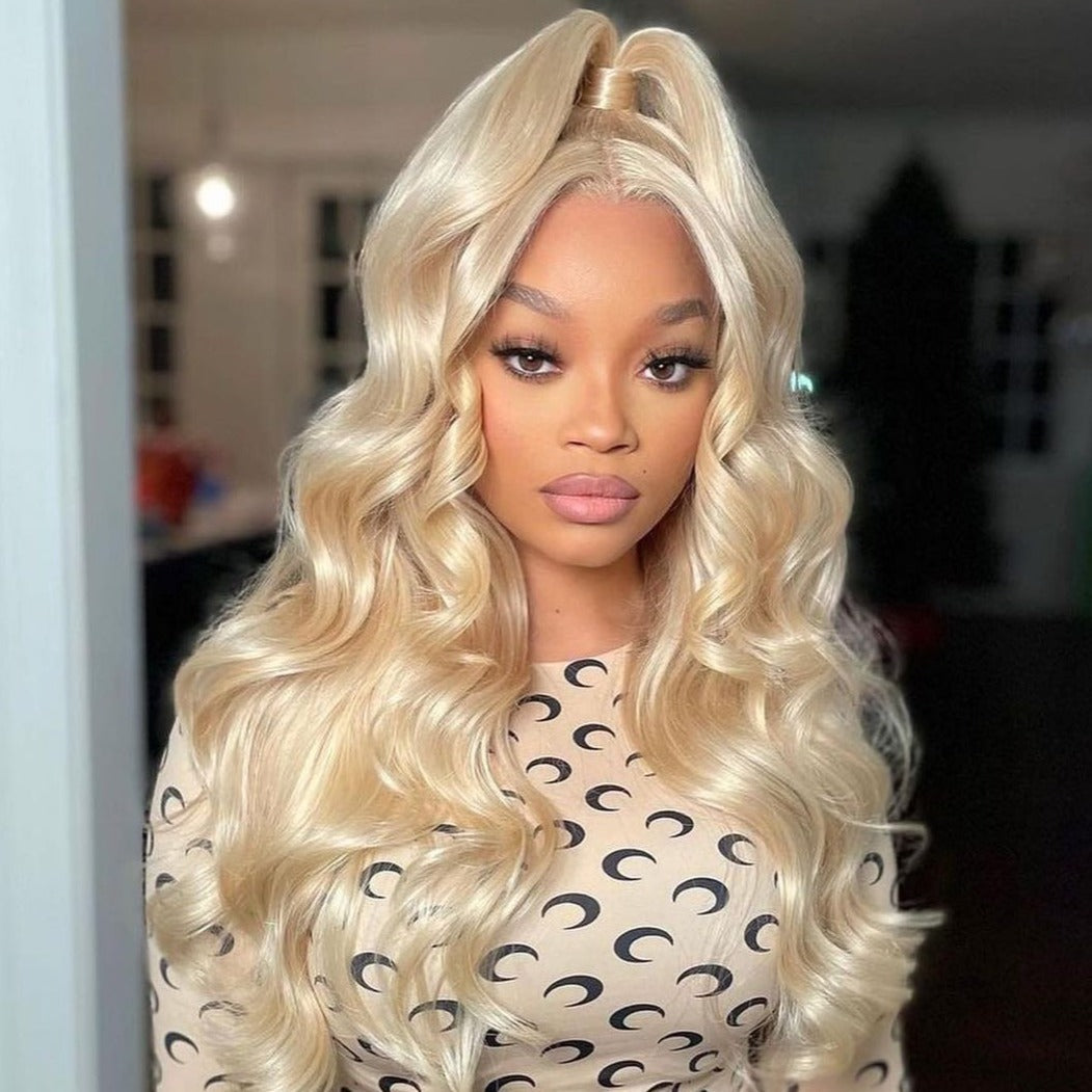 Blonde #613 Wig Body Wave Wig Transparent Lace Front Wigs Human Hair Wig