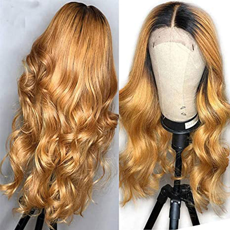 Ombre Color Wig Body Wave Wig 4x4/13x4/13x6 Transparent Lace 180% Density Human Hair Wig