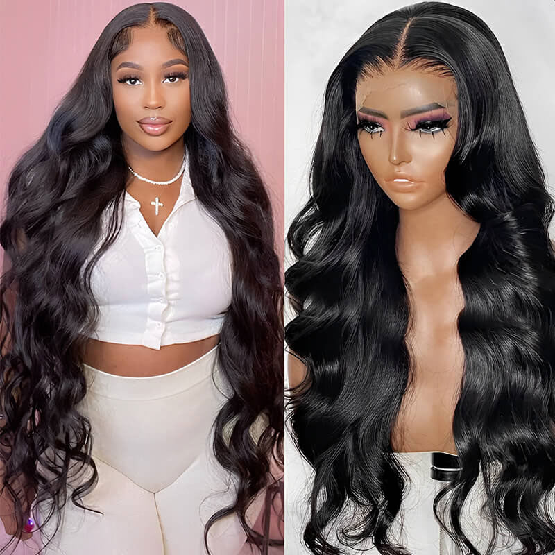 FABA Black Wig 4x4/13x4/13x6 Transparent Lace Front Wig 150% Density Wig