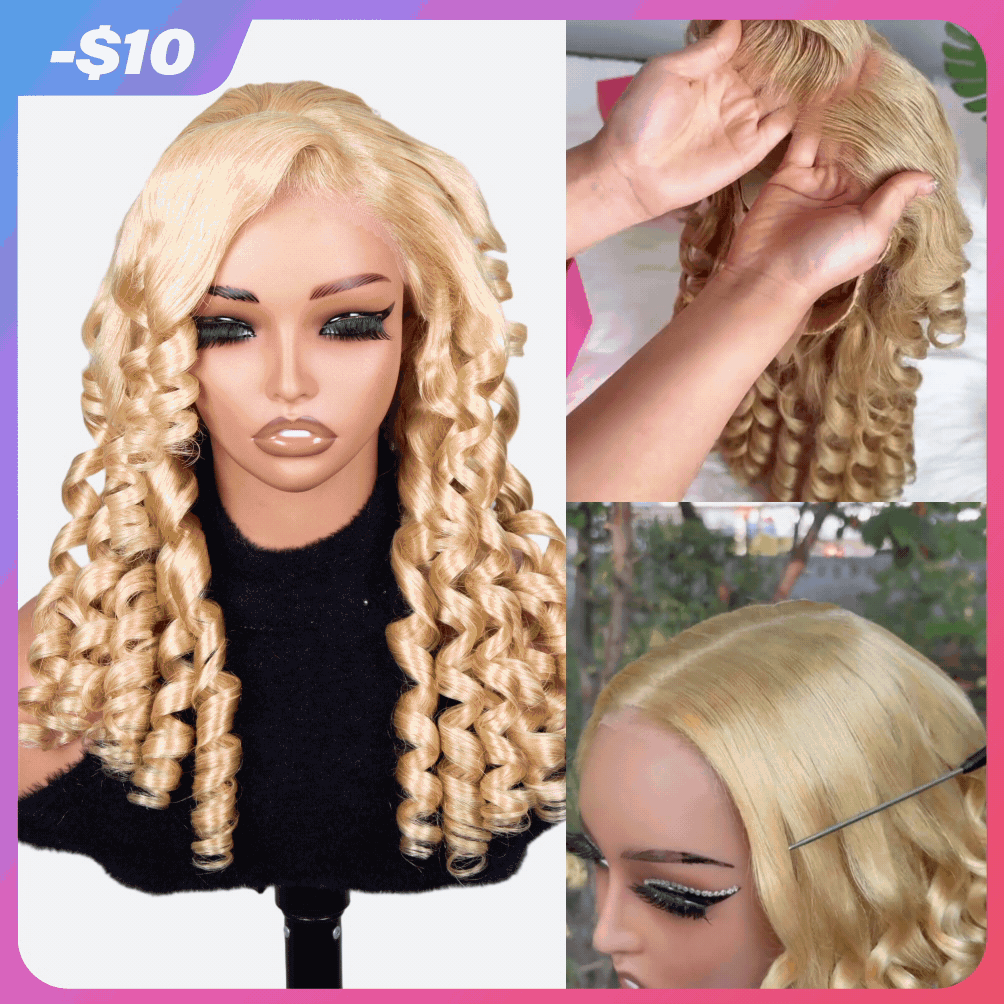 FABA Springy Curls Loose Wave Wig 9x6 Cpart PreMax M-cap Glueless Wig & Pre-Bleached Bye Bye Knots Natural Hairline