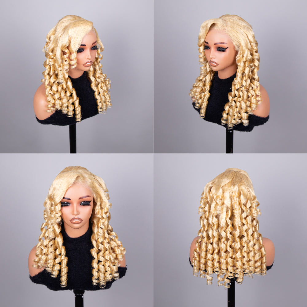 FABA Springy Curls Loose Wave Wig 9x6 Cpart PreMax M-cap Glueless Wig & Pre-Bleached Bye Bye Knots Natural Hairline