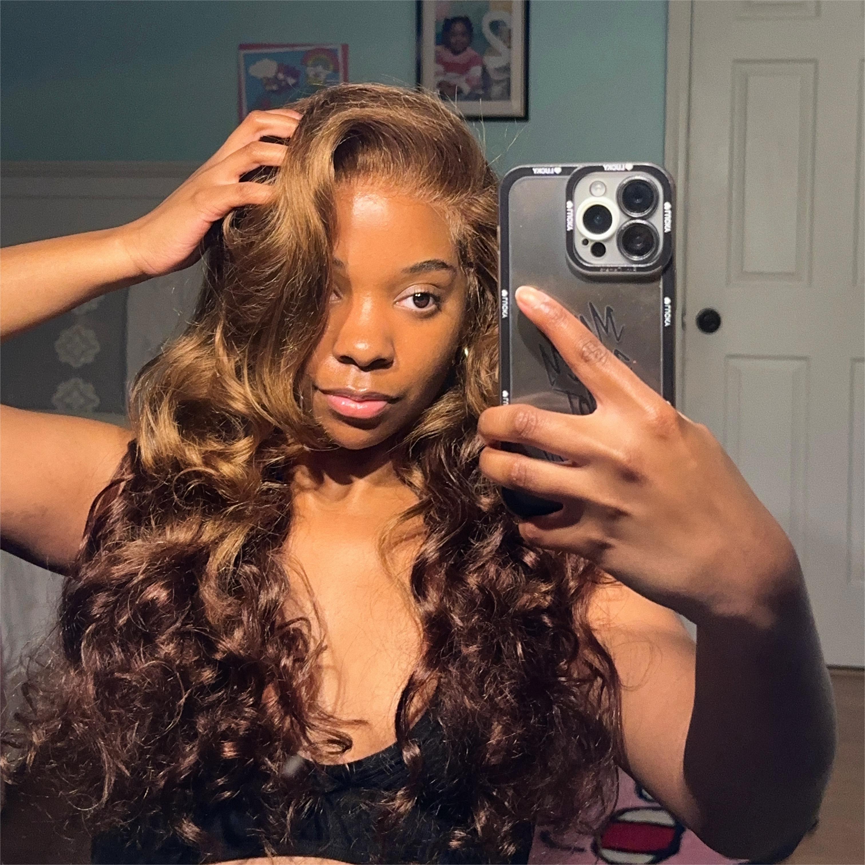 New H30/4 Brown Dark Color Body Wave Wig 180% Density Human Hair Wig
