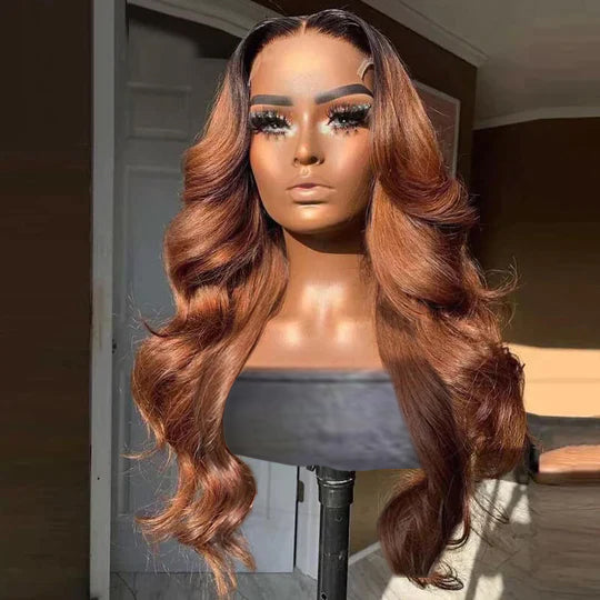 #1B/5 Ombre Body Wave 360 Transparent Lace Human Hair For Woman
