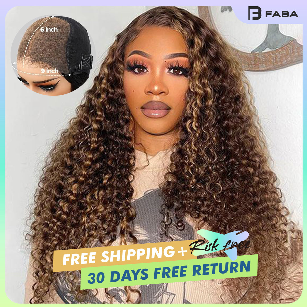 Pre-Styled Part Max 9x6 M-cap Glueless Wig Curly Wigs Pre-Bleached Bye Bye Knots Natural Hairline Wig