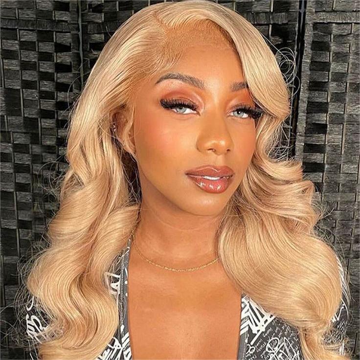 ALL Lace Honey Blonde Color Body Wave Wig 360 HD Lace Front Wigs 150% / 180% Density Wig