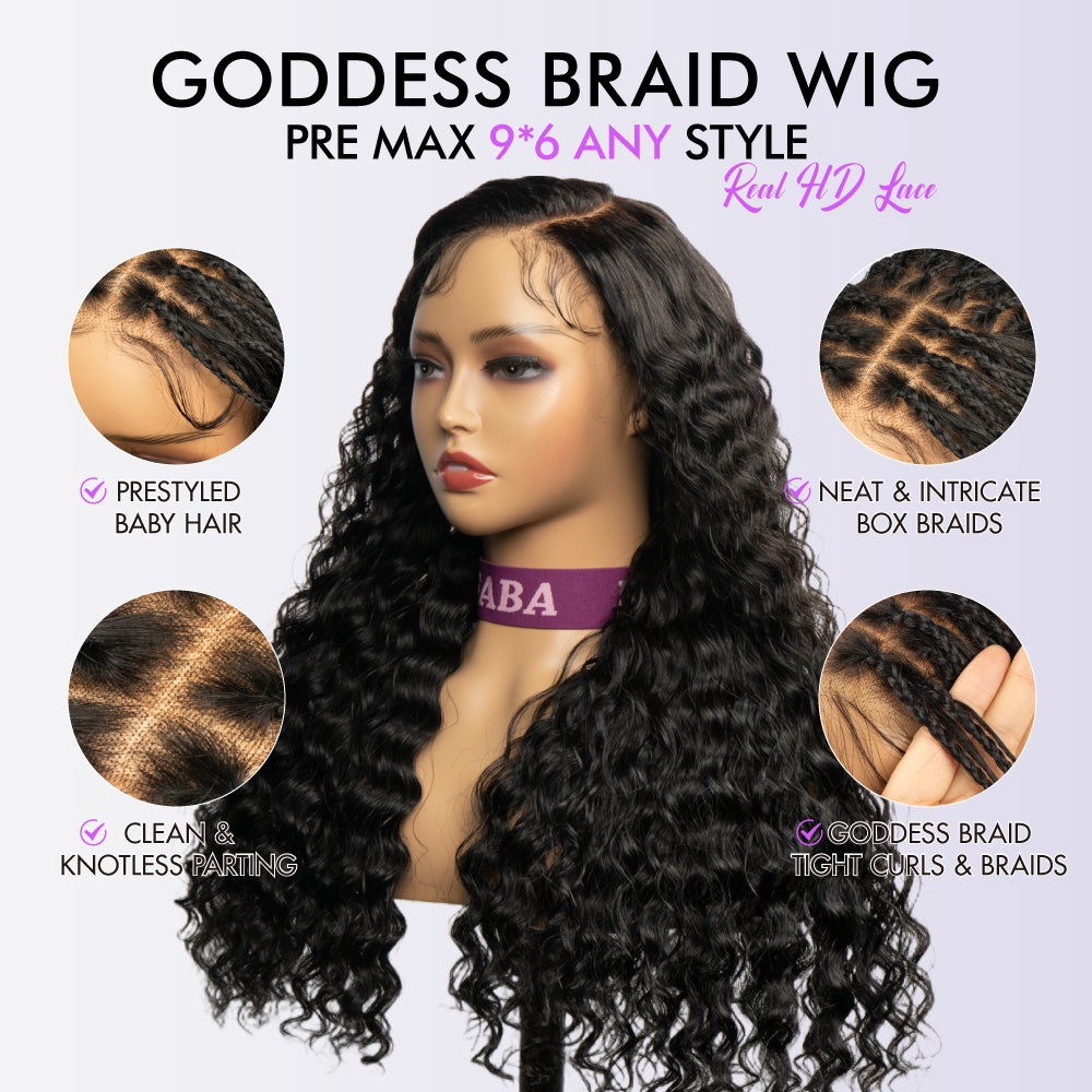 Pre-Styled Part Max 9x6 M-cap Glueless Wig Curly Wigs Pre-Bleached Bye Bye Knots Natural Hairline Wig