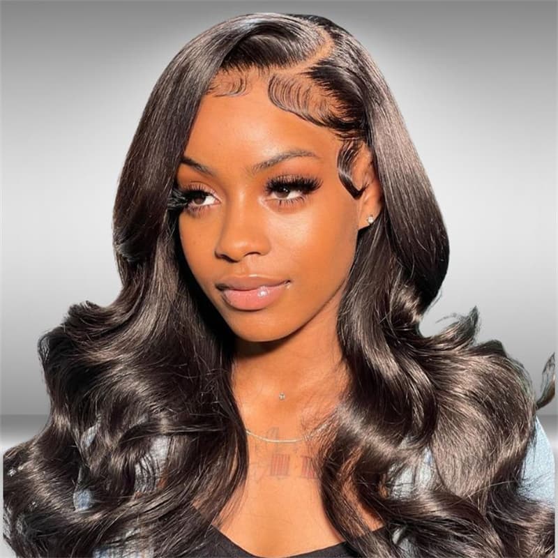 FABA Black Wig 4x4/13x4/13x6 Transparent Lace Front Wig 150% Density Wig