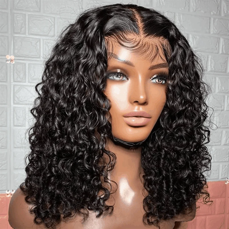Short Bob Wig 4x4/13x4/13x6 Transparent Lace Front Wigs For Any Face Shapes Black Wig