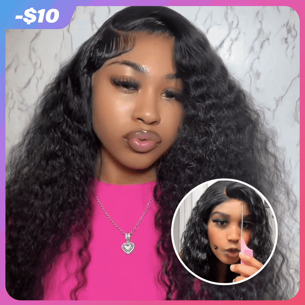 FABA Jerry Curly 9x6 HD Lace Wig 180% Density 100% Human Hair Glueless & Adjustable Bye Bye Knots  Wigs