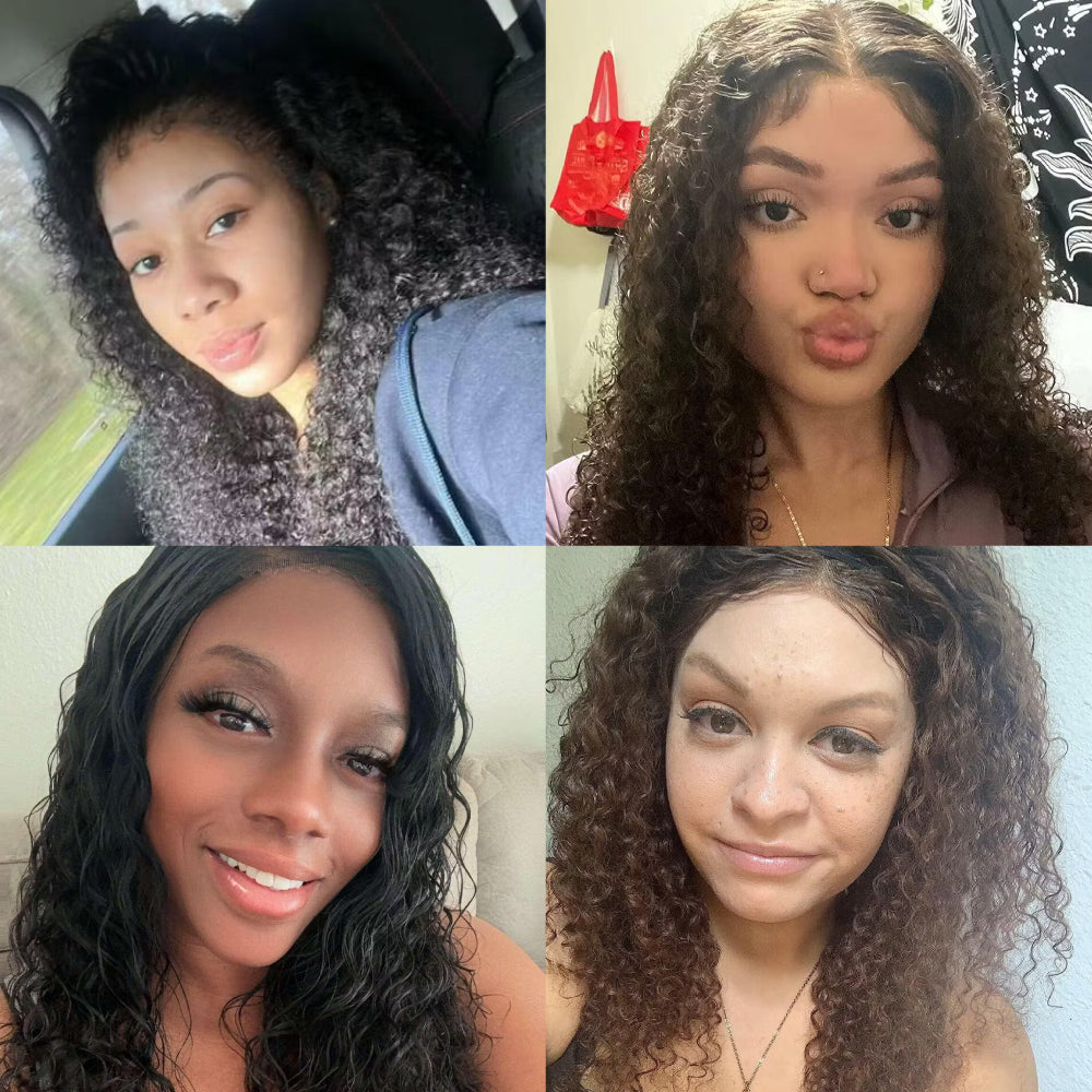 FABA Jerry Curly 9x6 HD Lace Wig 180% Density 100% Human Hair Glueless & Adjustable Bye Bye Knots  Wigs