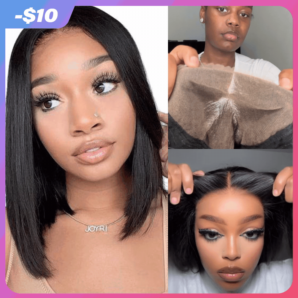 FABA Pre-Style Straight Wigs Part Max 9x6 Pre-Bleached Black Color Bye Bye Knots Glueless Wig Natural Hairline Wig