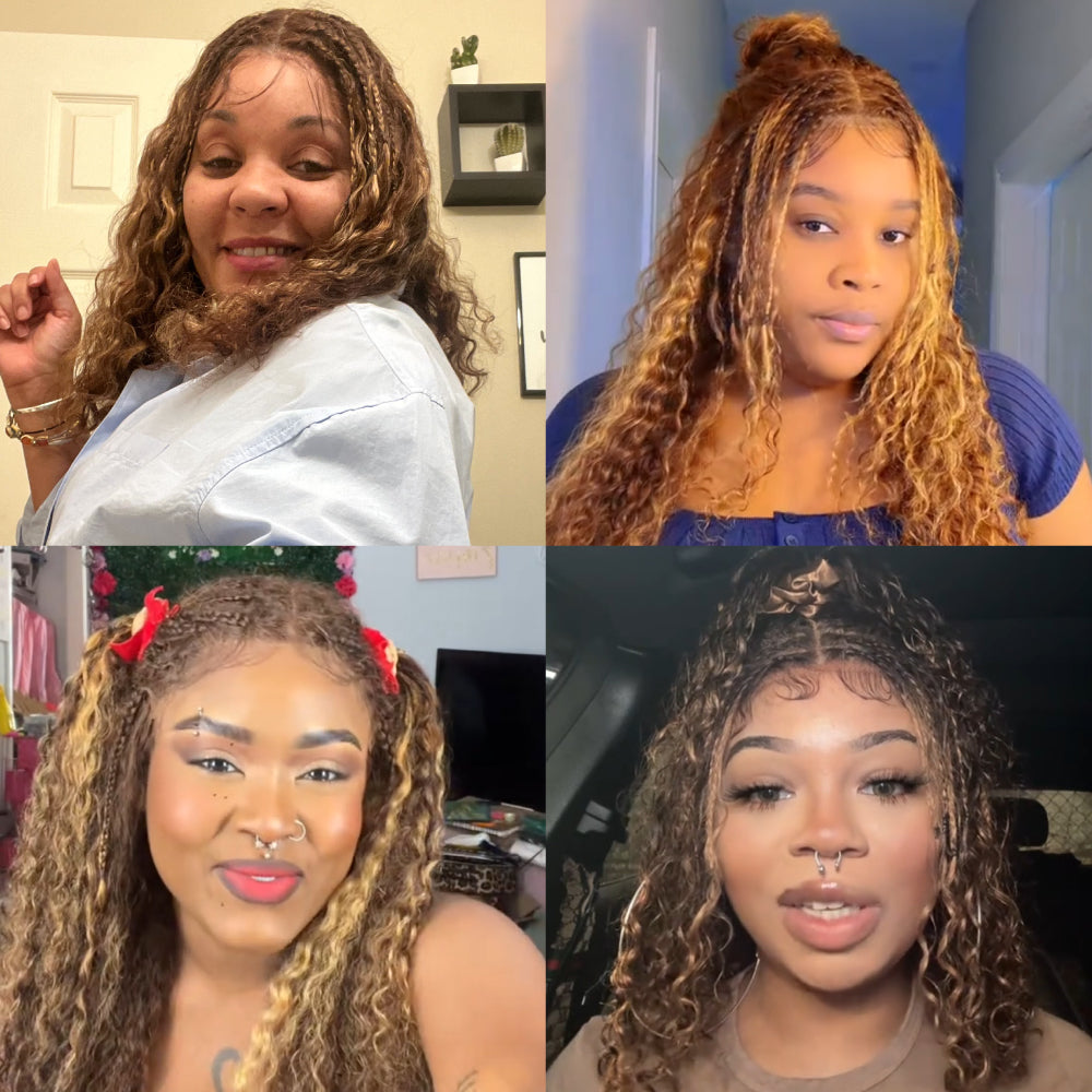 FABA Summer Pre-Braided 9x6 HD Lace Highlight Glueless Pre-Styled & Breathable Wigs