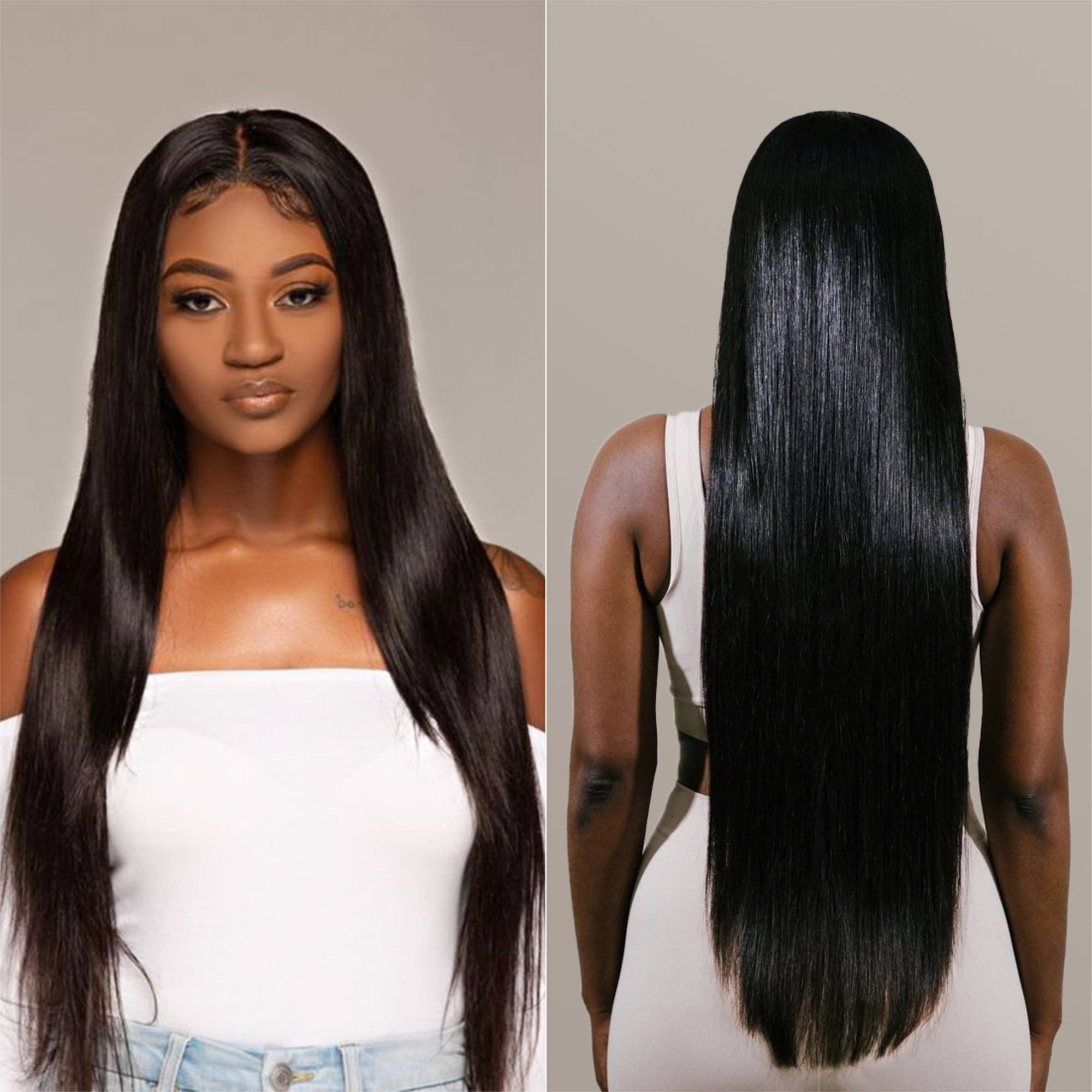 Wear & Go 15A Brazilian Premium Virgin Hair Straight Transparent Lace Front Wigs Glueless Wig