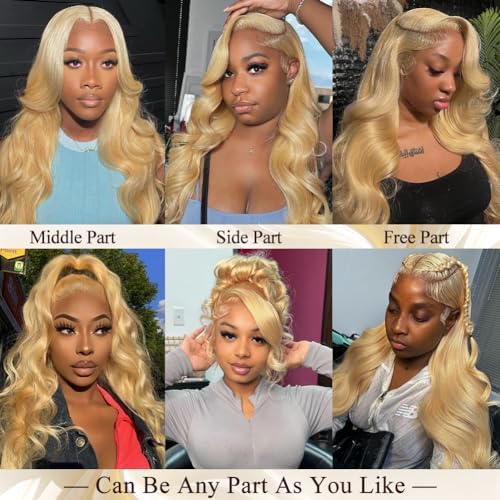 Pre-Cut Lace Wear Go Glueless Wig Honey Blonde Pure Color Body Wave Breathable