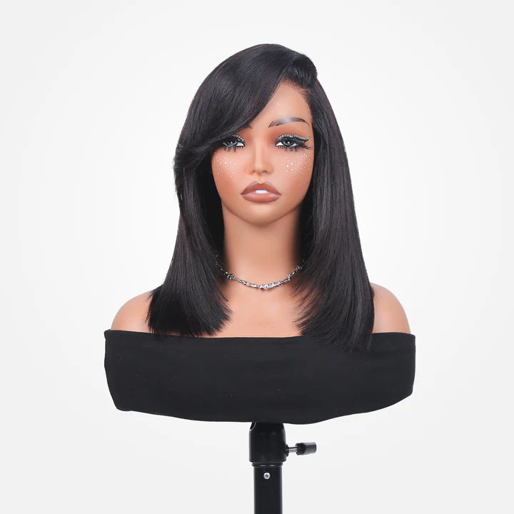 FABA Real Yaki Straight Layered Wig Pre-Styled Natural Hairline 9x6 HD Lace M-cap Glueless with Bye Bye Knots