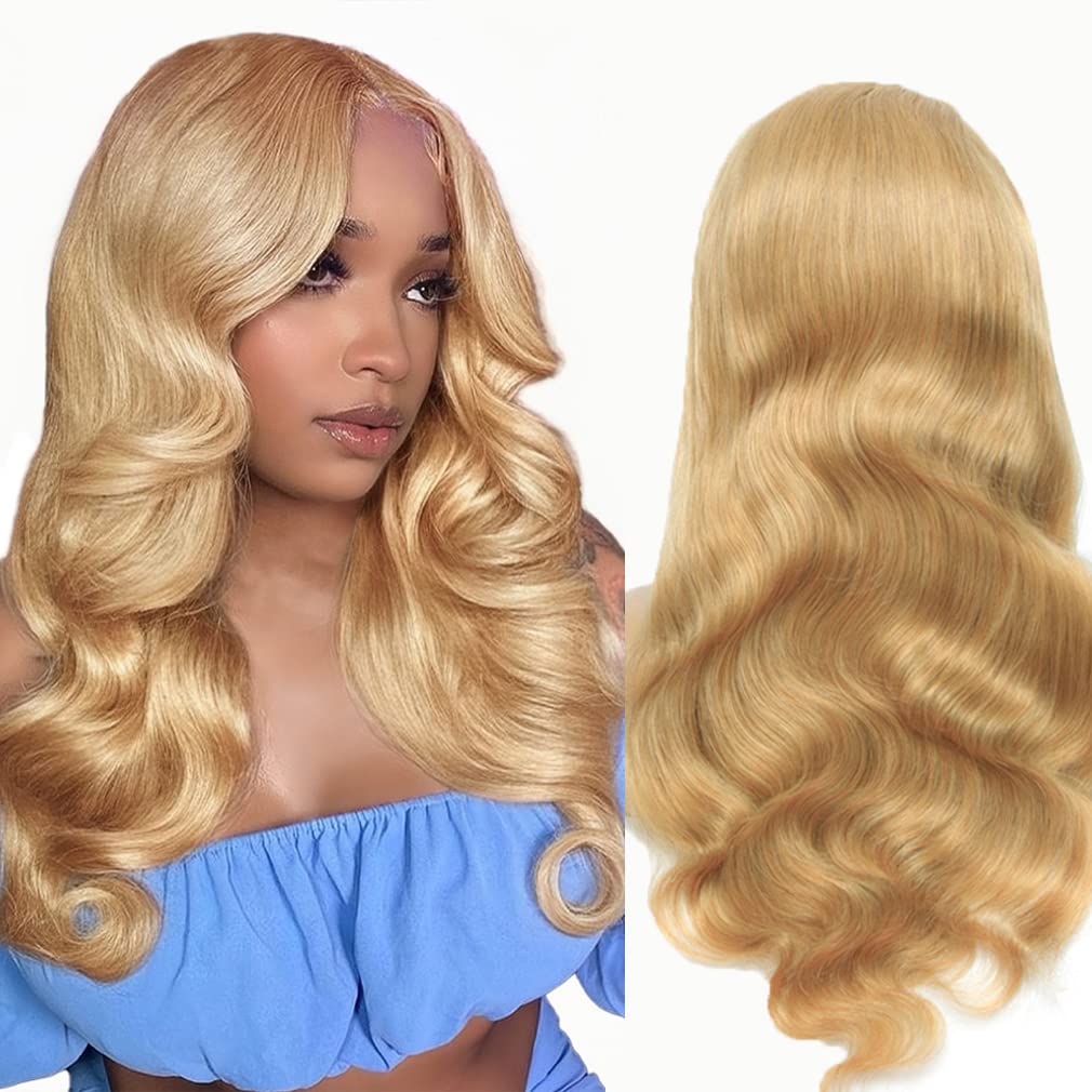 Pre-Cut Lace Wear Go Glueless Wig Honey Blonde Pure Color Body Wave Breathable