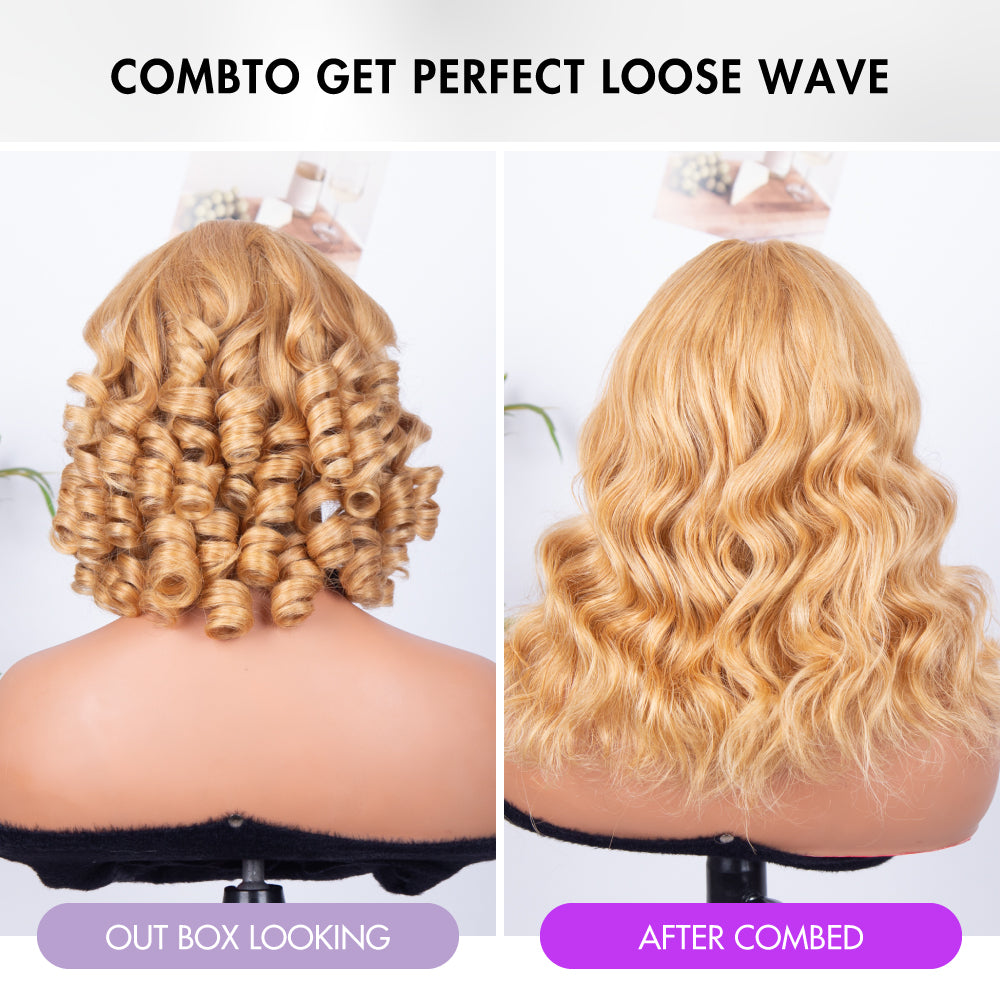 FABA Honey Blonde Body Wave 9x6 Pre Cut HD Lace Wig Pre-bleached Mini Knots Natural Hairline