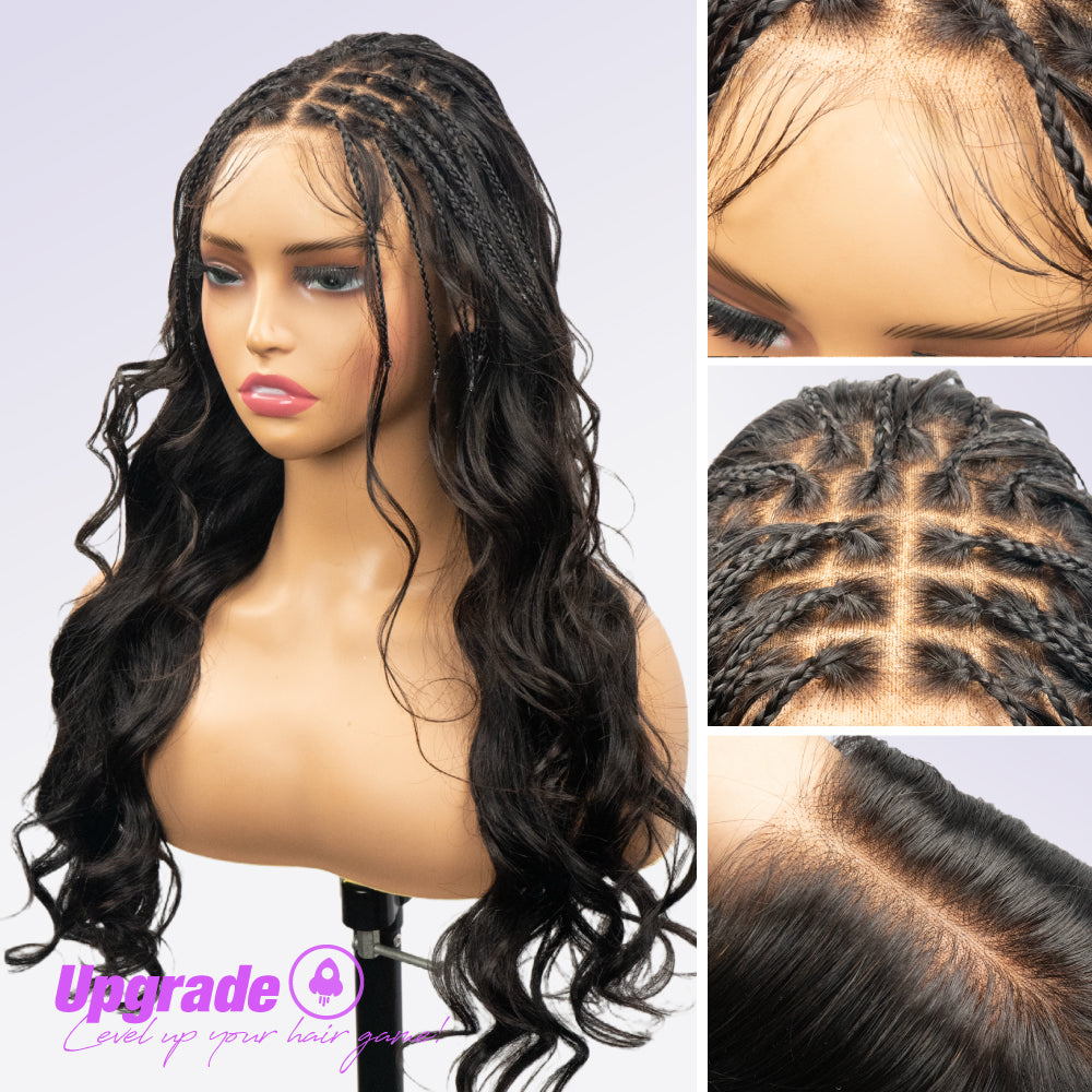 FABA Mermaid Braids Pre-Braided PreMarting 9x6 HD Lace Wig Wear GO Wigs With Bleached Bye Bye Knots