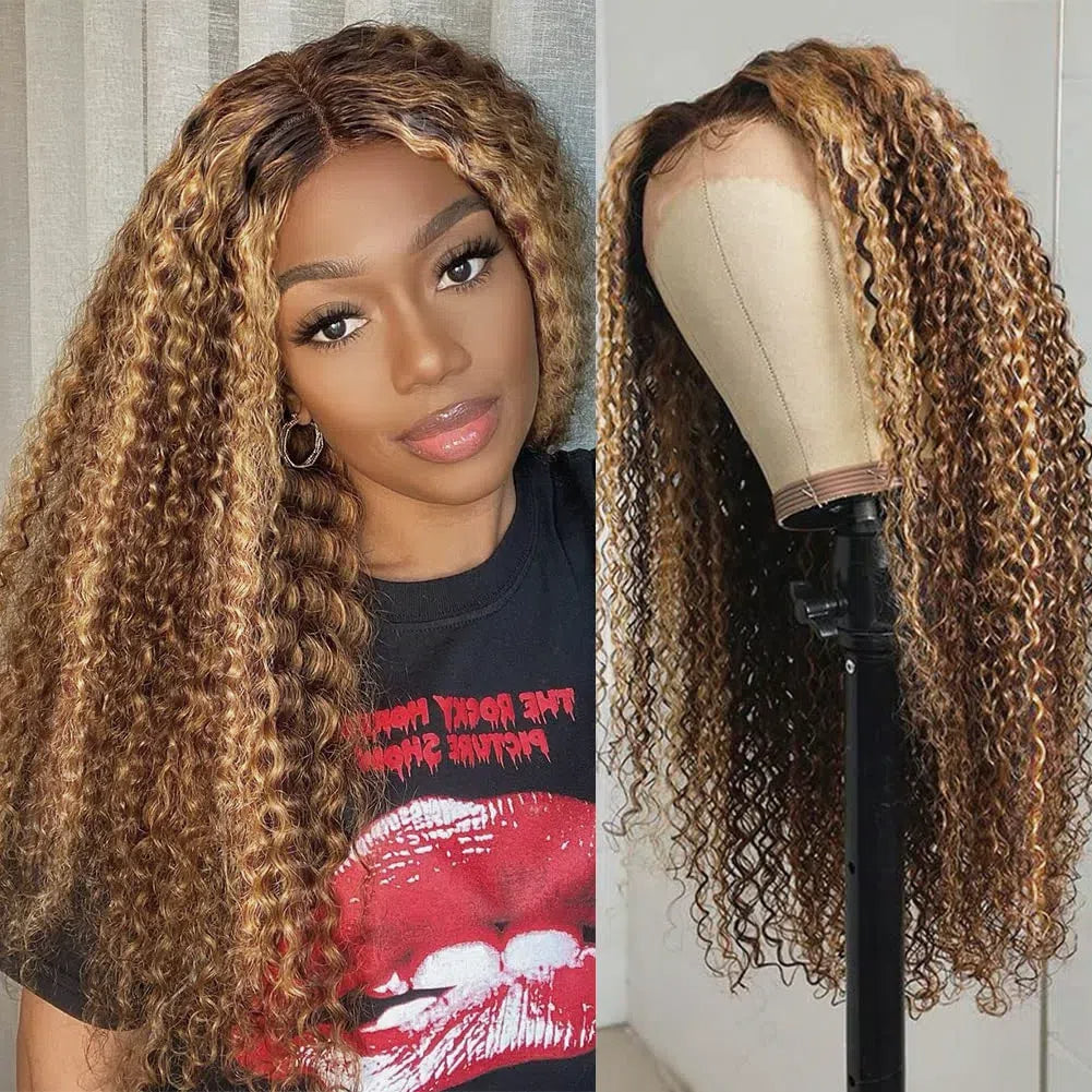 FABA 9x6 HD Lace Pre-Bleached Bye Bye Knots Glueless Wig Pre-Style Chocolate Curly Wigs Natural Hairline Wig