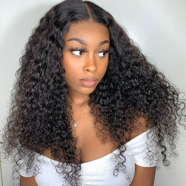 FABA Glueless HD Lace Wig Natural Black Curly Wear&Go Wig Beginner-Friendly