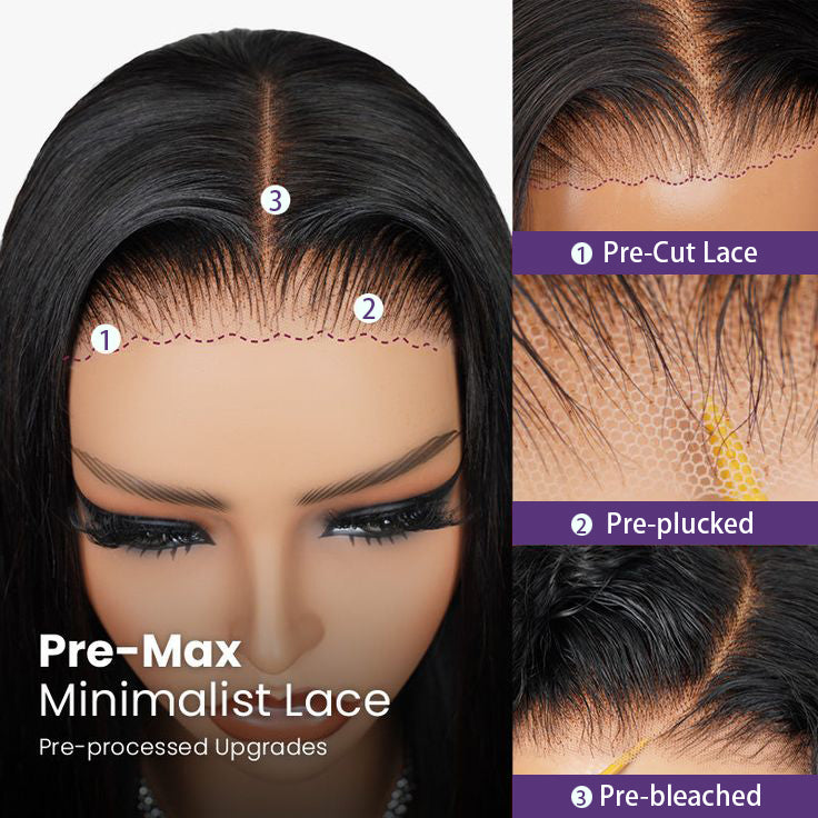 FABA Pre Style Layer Cut Blonde Highlight Short Bob Wig Glueless 9x6 HD Closure Pre-Cut Lace Wig All Head Sizes Fit Cap