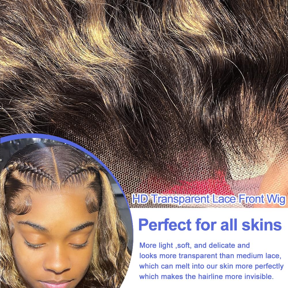 Pre-Cut Lace Wear Go Glueless Wig Black With Honey Blonde Piano Color Curly Breathable