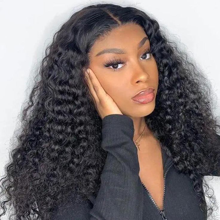 FABA Glueless HD Lace Wig Natural Black Curly Wear&Go Wig Beginner-Friendly