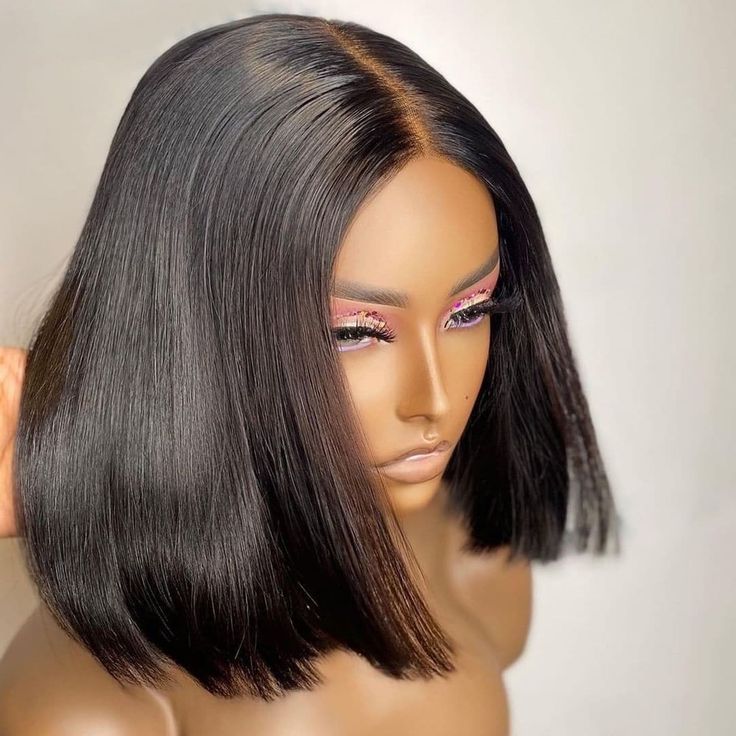 Wear & Go Glueless Wig Black Straight 13x4 Lace Wigs With Breathable Cap