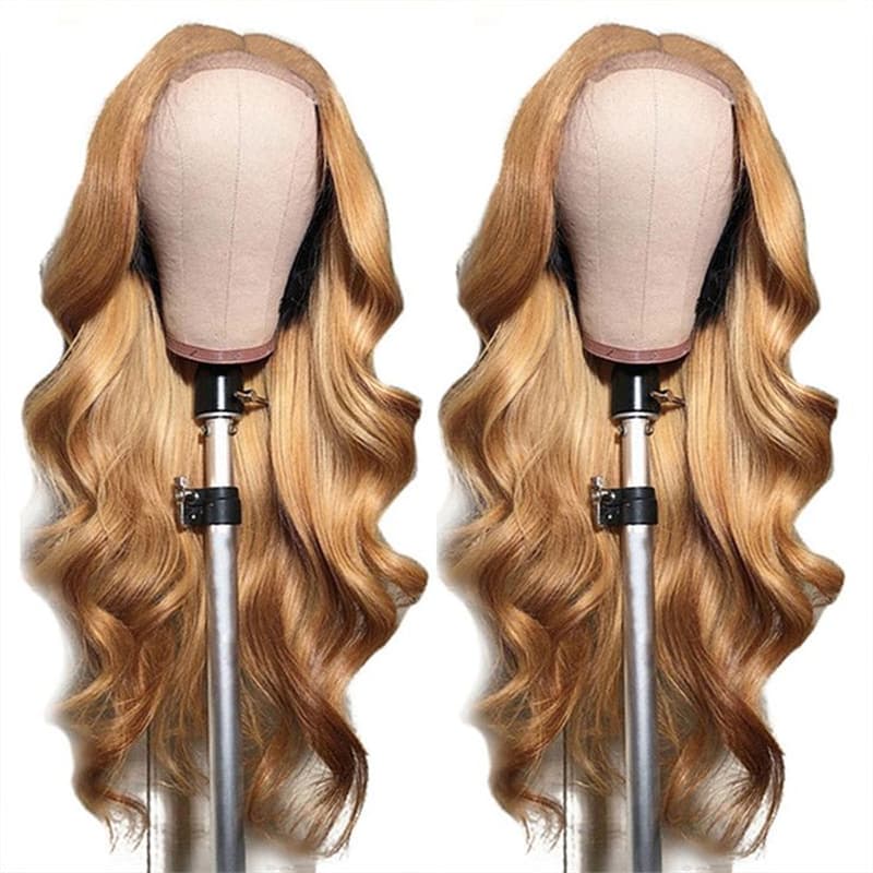 ALL Lace Honey Blonde Color Body Wave Wig 360 HD Lace Front Wigs 150% / 180% Density Wig