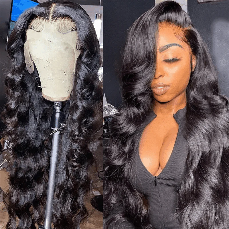 FABA Black Wig 4x4/13x4/13x6 Transparent Lace Front Wig 150% Density Wig